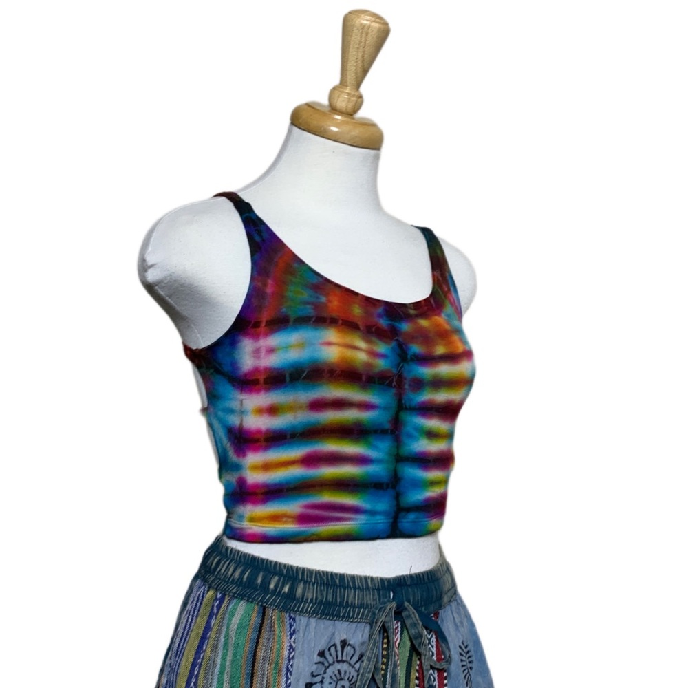 Cage top hand tye dyed